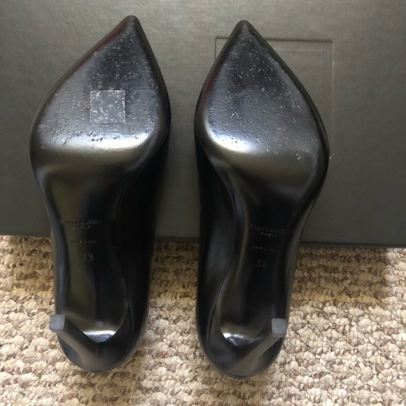 Saint Laurent Black 'Tripon' Leather Pumps - Picture 5 of 8